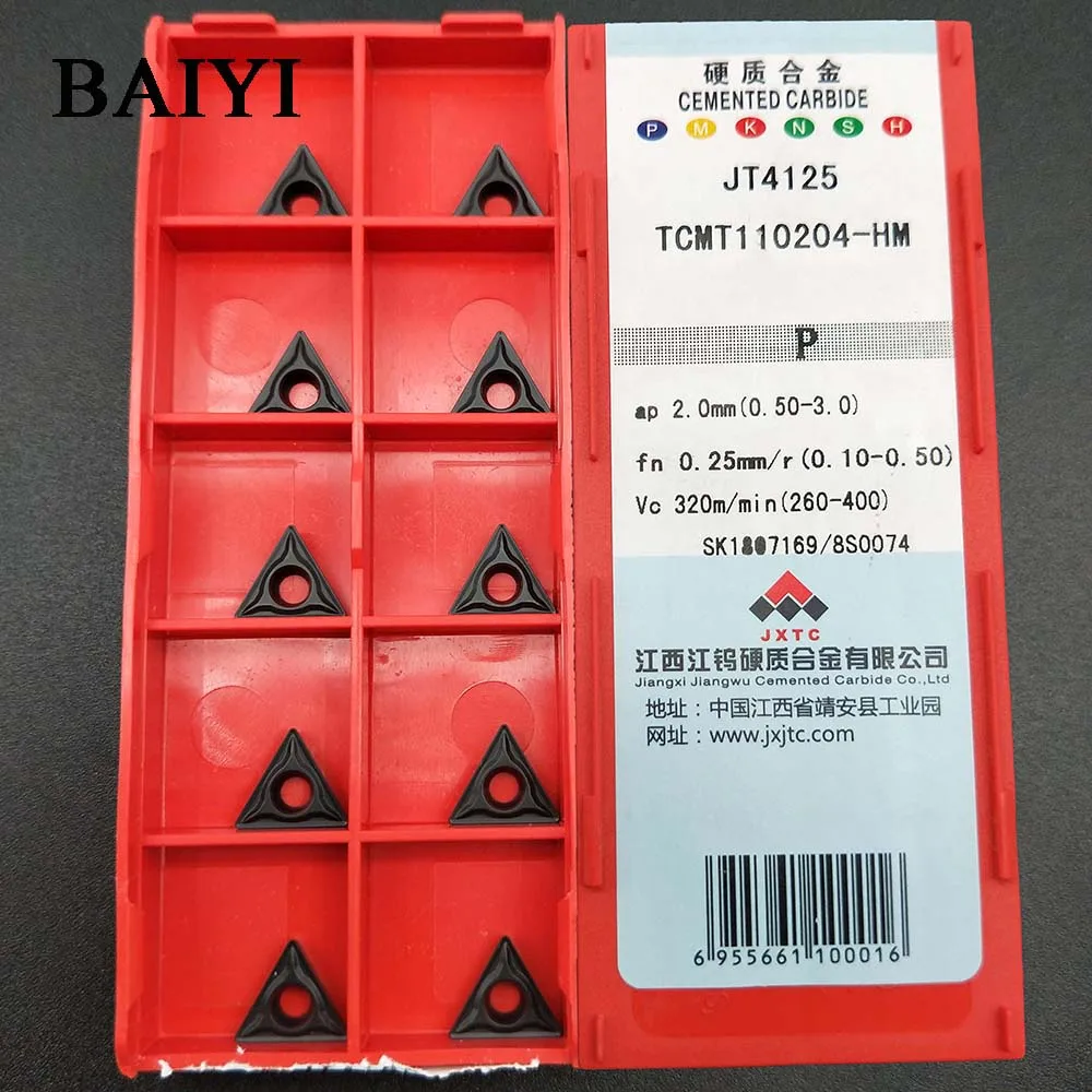 

10pcs TCMT110204-HM JT4125 carbide turning tools for turning TCMT 110204 CNC lathe for laser cutting tool inserts