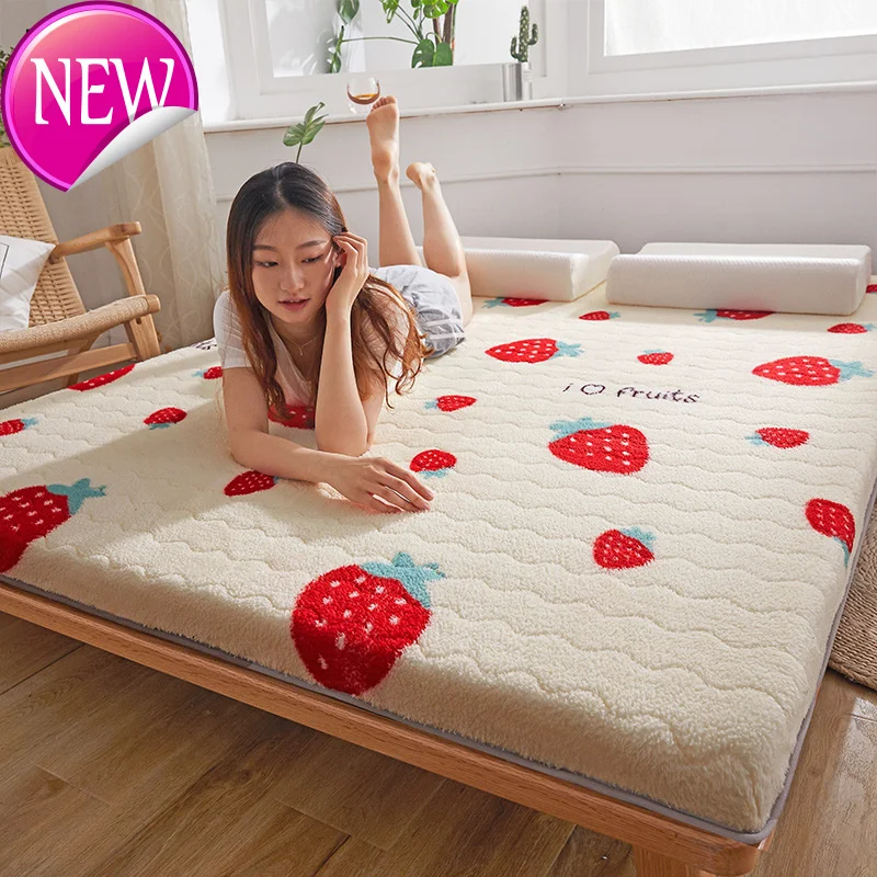 

Latex Mattress Comfortable Cushion Student Dormitory Cartoon Mattress Slow Rebound Tatami Foldable Bed Mat