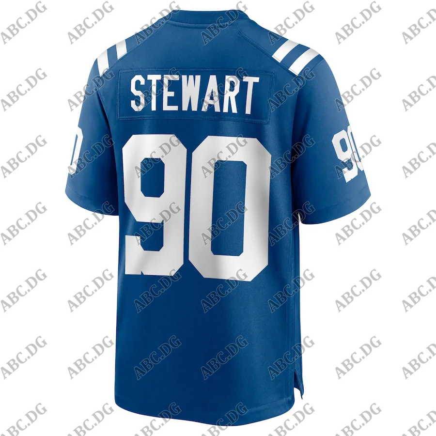 

Customized Stitch American Football Jersey Men Women Kid Youth Indianapolis Grover Stewart Royal Game Jersey