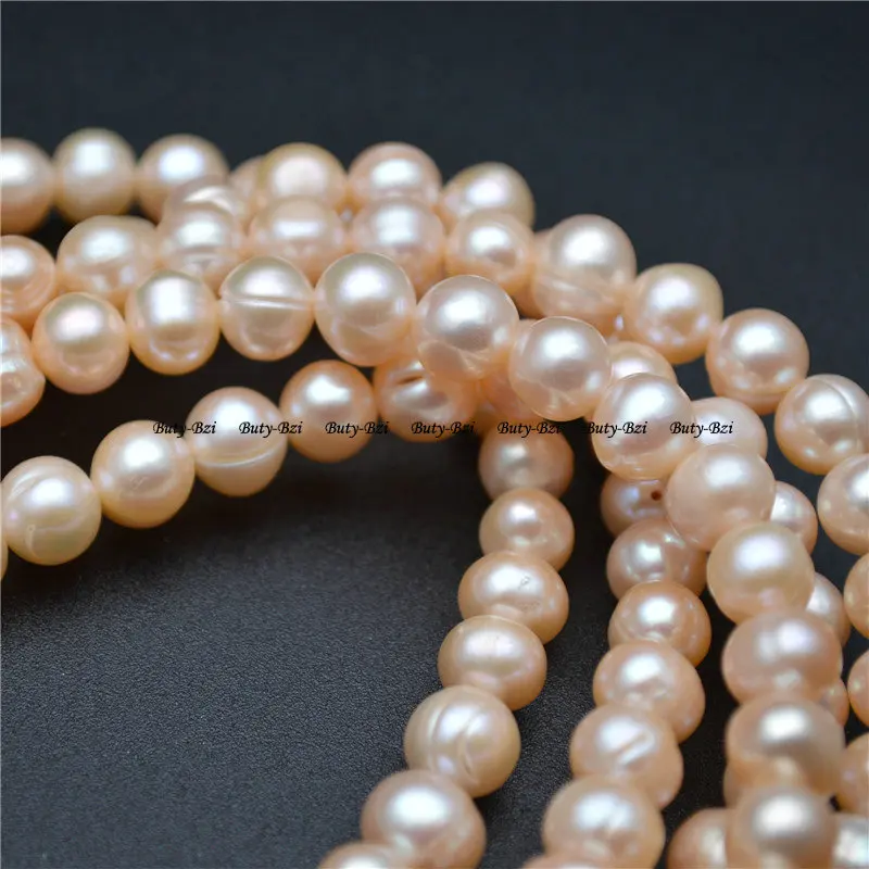 7-8 мм хорошее качество натуральный цвет шампанского перламутровый круглый шарик