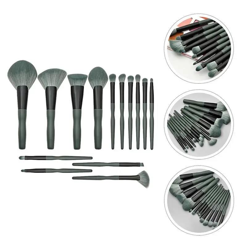 

1 Set/14pcs Nice Convenient Wood Handle Makeup Brush Face Beauty Tools for Female