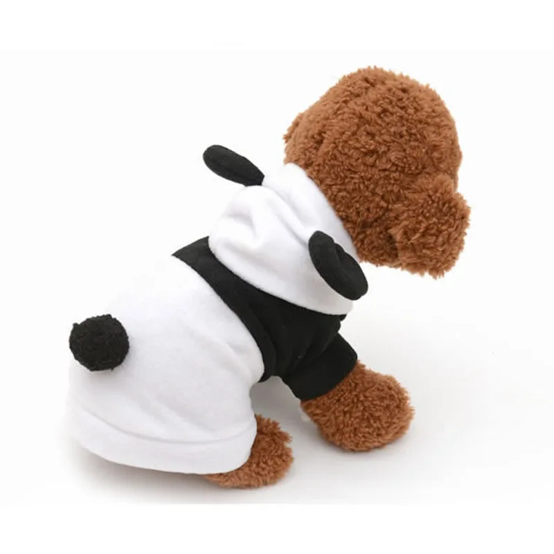 

Autumn Winter Cute Pet Products Fleece Black and White Panda Puppy Dog Clothes Pullover Warm Coat Costume Outwear Dog Costumes