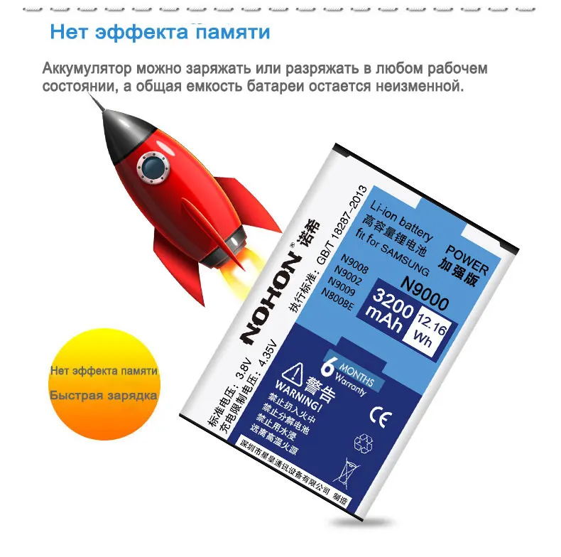 Nohon Аккумулятор для samsung Galaxy Note 3 4 Note3 NFC Note4 N9000 N9006 N9005 N9100 N910X батарея N800BE EB-BN910BBE Замена Bateria