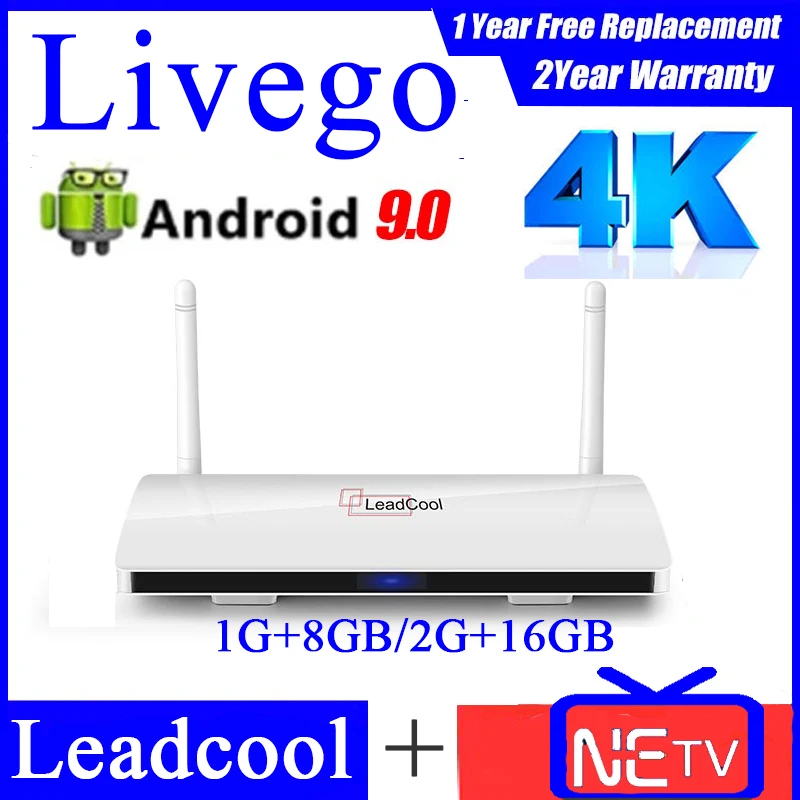 

Leadcool livego iptv box android 9.0 TV BOX Amlogic S905W 2.4G Wifi Media Player 4K HD DATOO Smart IPTV BOX ship from france