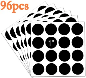 1-Дюймовые круглые этикетки для халата, многоразовые наклейки в горошек для хранения банок, специй, вечеринок, ремесел, 96 штук