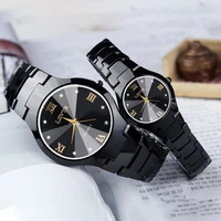 top brand lsvtr couple watch for men women tungsten steel watch ladies quartz lover watches for gift to husband and wife