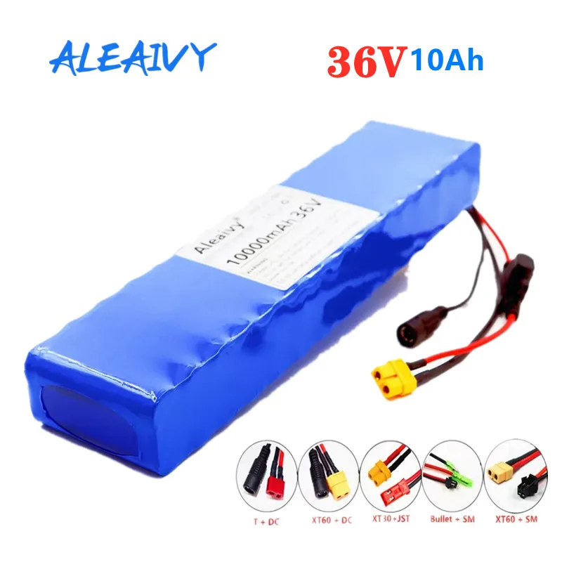 

36V 10Ah 18650 Rechargeable lithium Battery pack 10S3P 500W High power for Modified Bikes Scooter Electric Vehicle,With BMS XT60