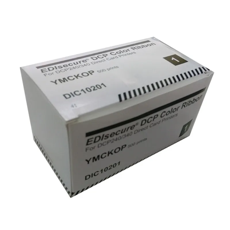 

DIC10201 YMCKOP Color Ribbon For DCP240 DCP340 Card Printer 500 Prints 1 Roll
