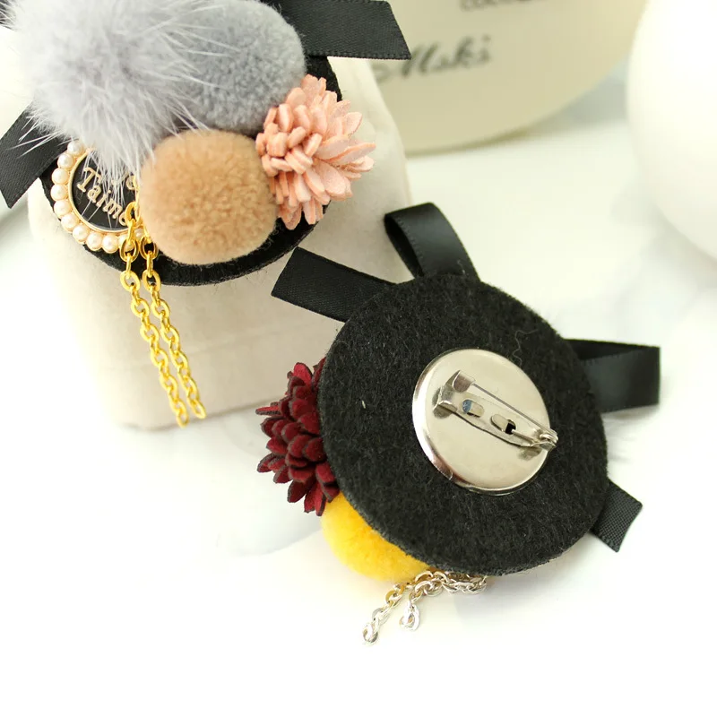 Корейская ткань брошь с цветами Srcaf Пряжка норковые волосы элегантный свитер