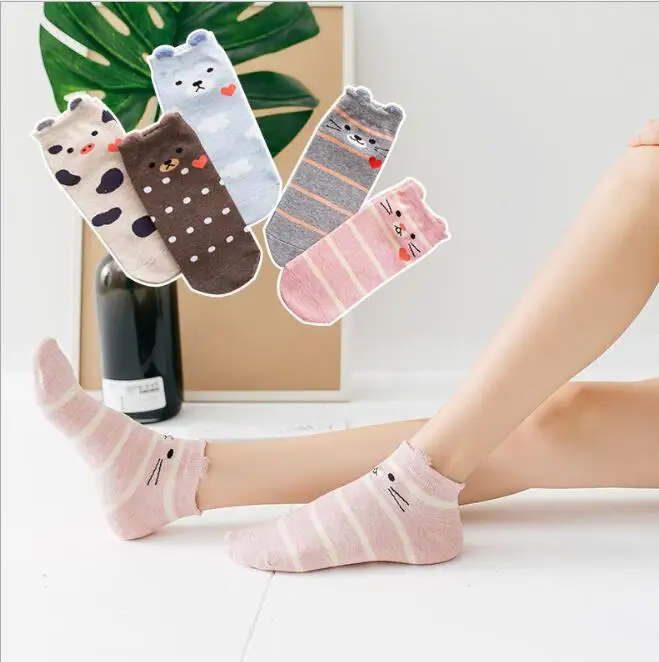 5 пар носки из чесаного хлопка для женщин с животными Косплей shiba Лисья Секретная