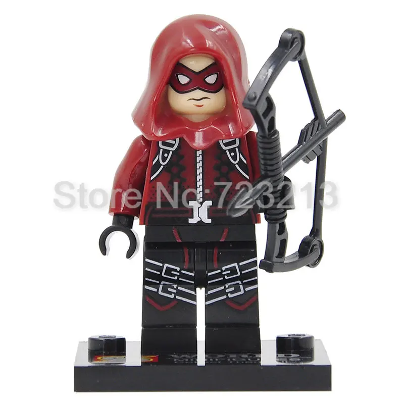 Red Arrow Marvel Человек-муравей, одна распродажа, фигурка Deathstroke Сокол, Бэтмен, строительные блоки, наборы Мстителей, модели, кирпичи, игрушки - Цвет: Red Arrow