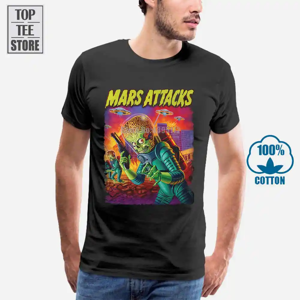 Мужская футболка с принтом из фильма атакующий инопланетянина | одежда