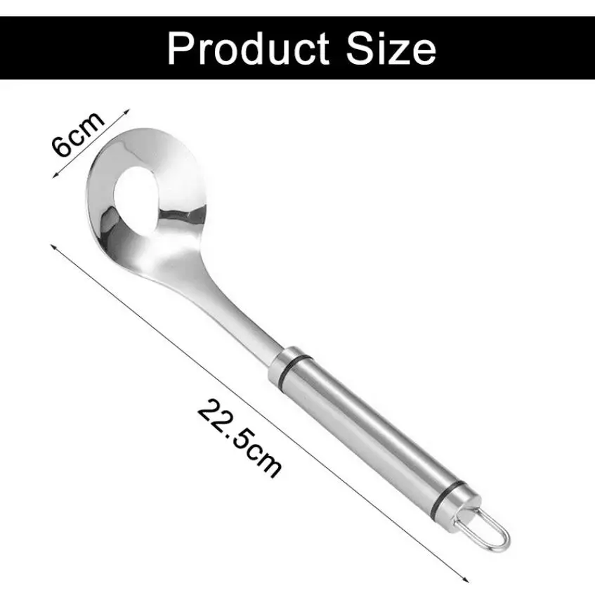 

Hot Stainless Steel Meatball Spoon Meat Baller With Elliptical Leakage Hole for Household Kitchen Gadget Meatball Mold Maker