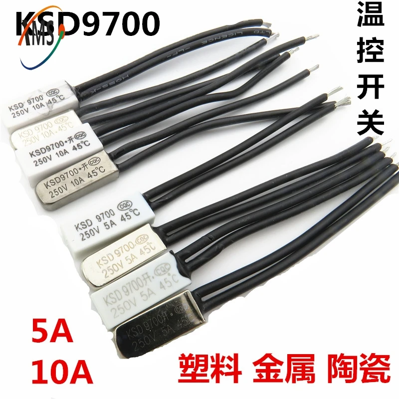 Термостат KSD9700 40C 45C 50C 55C 60C 65C, биметаллический дисковый переключатель температуры N/O N/C, термопротектор градусов по цельсию, 1 шт. Термостат KSD9700 40C 45C 50C 55C 60C 65C, биметаллический дисковый переключатель температуры N/O N/C, термопротектор градусов по цельсию, 1 шт.