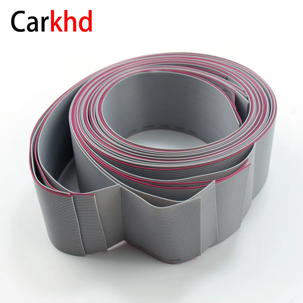 

10Pcs Meter Electric Wire 40 Pin 28AWG For IDC FC 2.54MM Connector 40P 1.27mm Spacing Pitch Grey Flat Ribbon Cable PVC & Copper