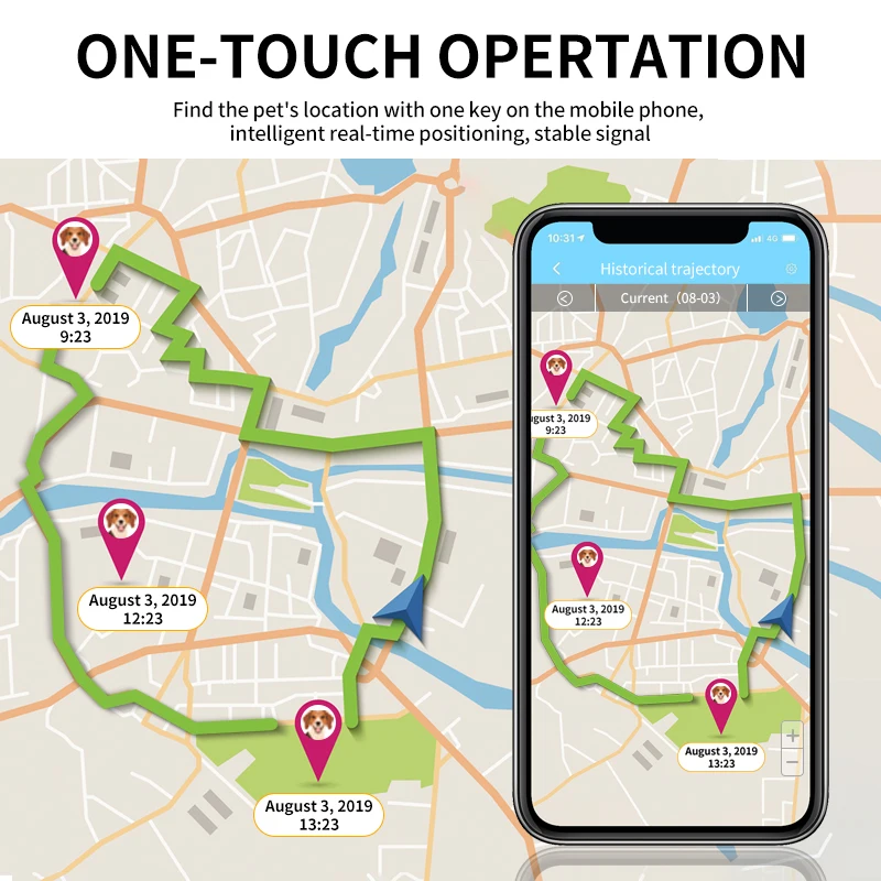 Мини gps-трекер для домашних животных с ошейником gps-локатор собак GPS кошек