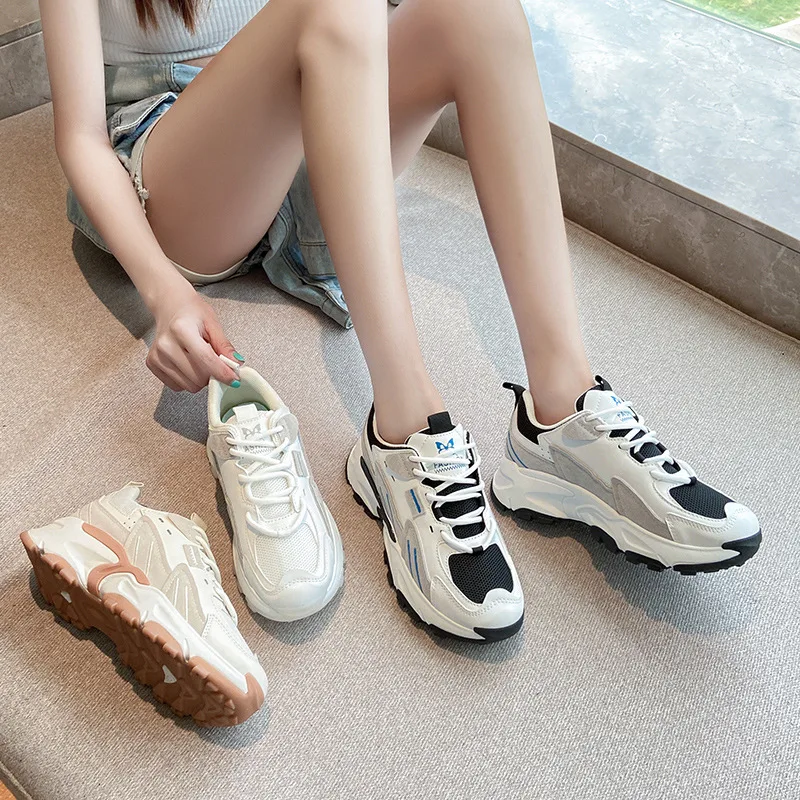 

Sneakers Women Chunky 2020 Spring autumn Fashion Flat Platform old dad Shoes Women Casual Trainer Shoe 8h37