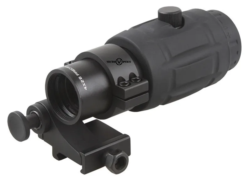 Векторная Оптика Тактический Регулируемый 4x Лупа подходит для Red Dot HOLO Sight с откидной в сторону Picatinny крепление аксессуары для съемки