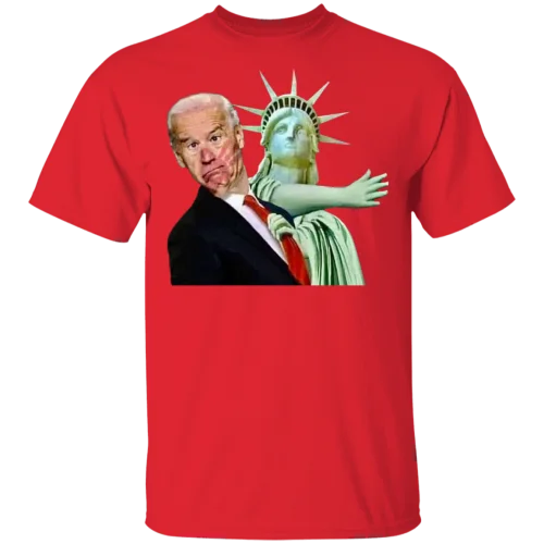 

Men T-Shirt joe biden statue of liberty pro-america anti-biden libtards Short Casual oversized t shirt