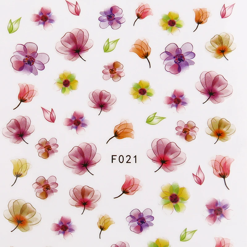 Цветы 3D наклейки для ногтей переноса клея украшения ногтей|Стикеры и наклейки| |