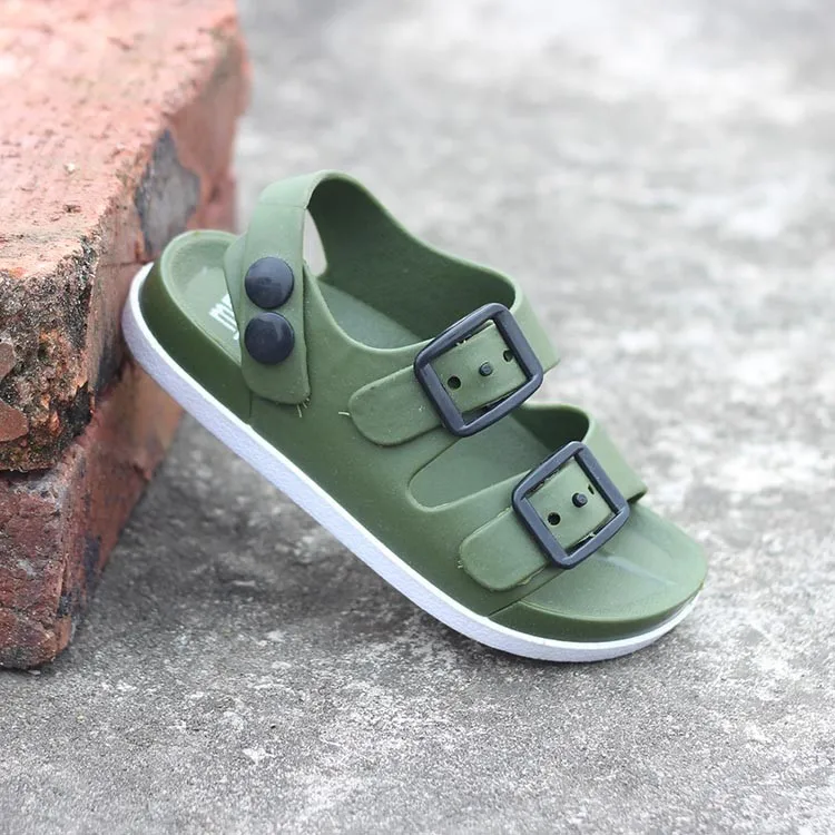 Сандалии детские кожаные Нескользящие пляжная обувь плоская подошва