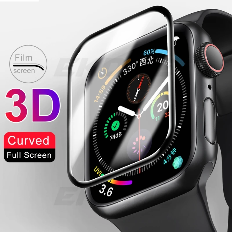 3D пленка из закаленного стекла для Apple Watch Series 5 Защитная пленка для экрана iwatch 44 мм 40 мм защитная пленка