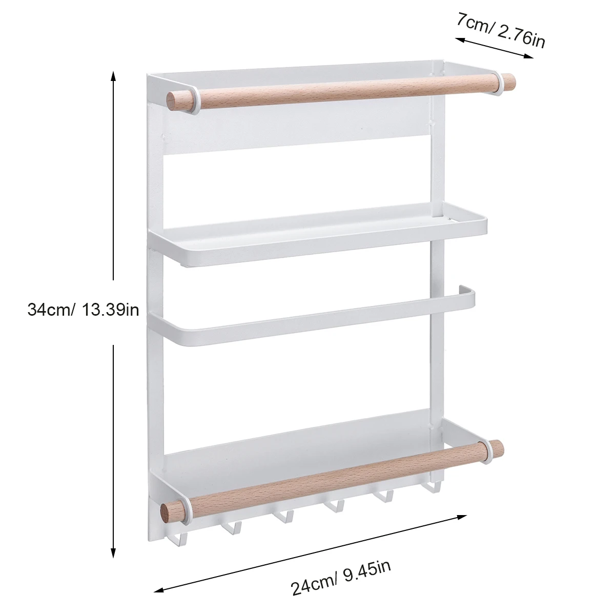 

Fridge Shelf Paper Towel Roll Holder Magnetic Storage Rack Spice Hang Rack Decorative Metal Shelf Kitchen Refrigerator Rack