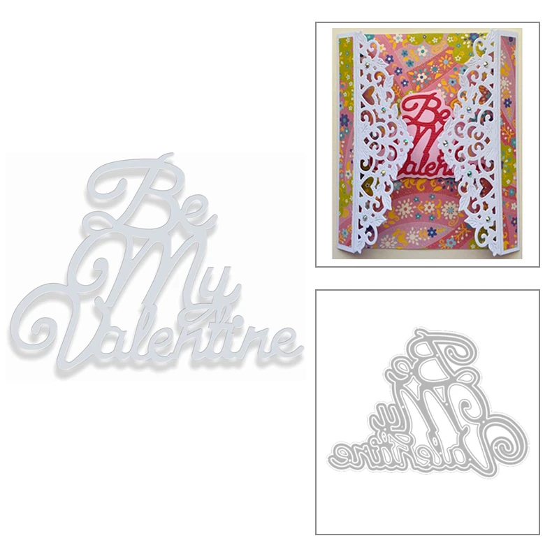 

Новинка 2020, металлические штампы с надписью «Be My Metal» для вырезания бумаги, надписей, оформления альбомов «сделай сам», скрапбукинга, без штампов