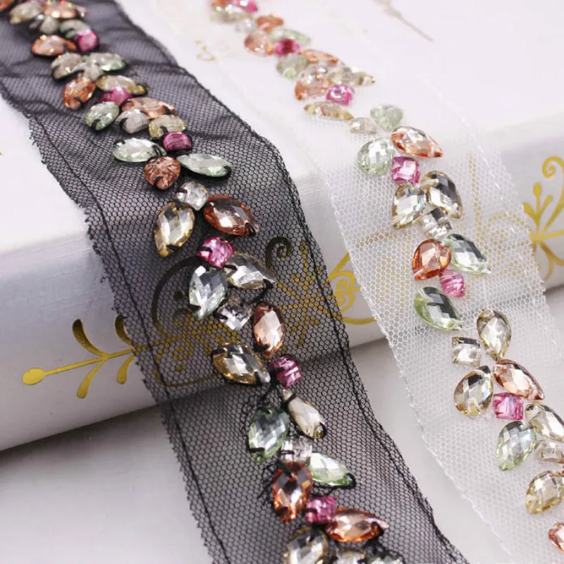 11 ярдов Высокое качество Тайваньских акриловых хрустальных с украшением в виде