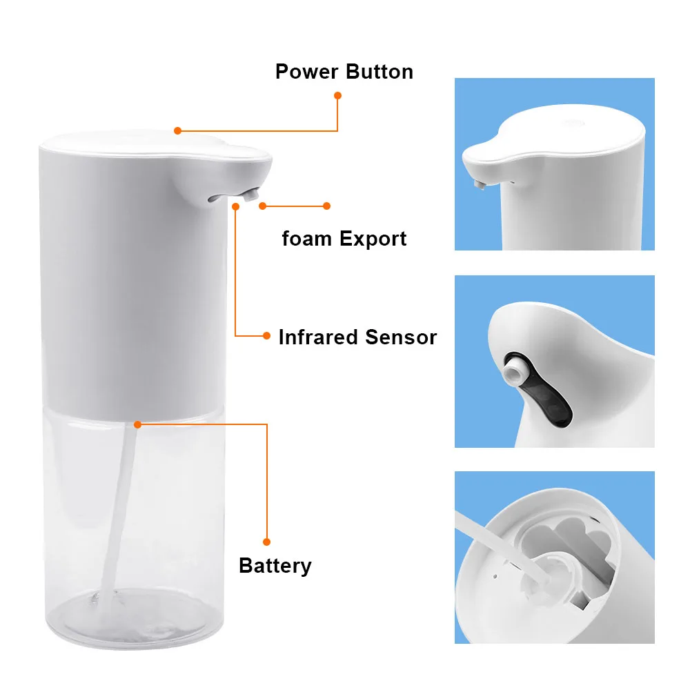 

Smart Sensor Hand Washer Soap Dispenser Touchless Bathroom Foam Liquid Dispenser Automatic Soap Dispenser for Kitchen ABS