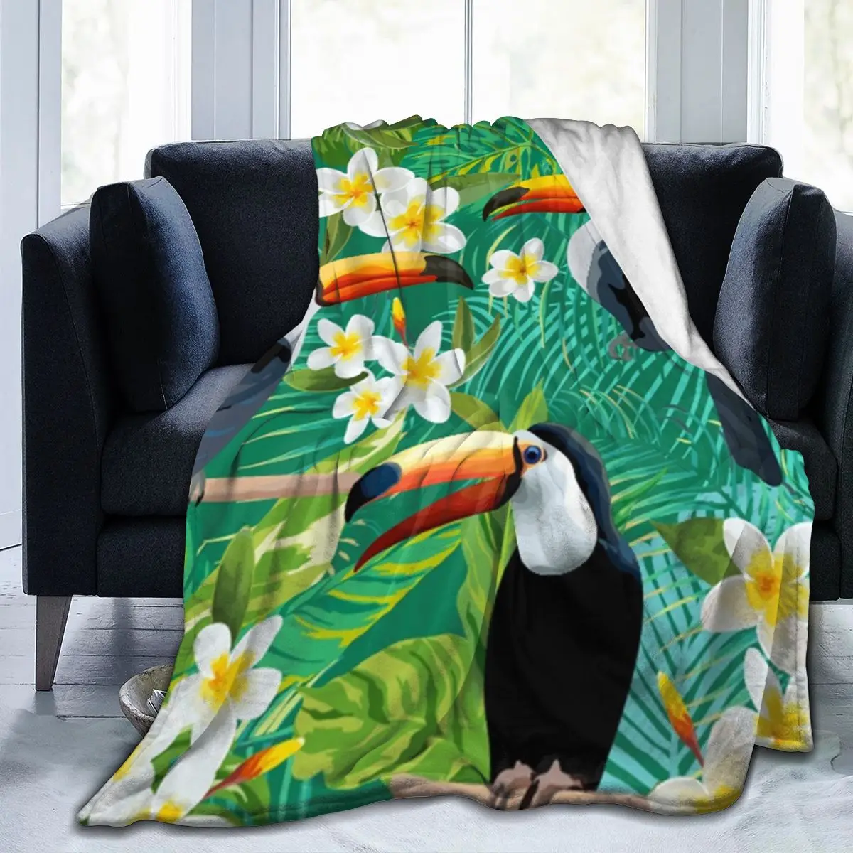 

Красочный Рисунок Тропических птиц, попугаев, удобный, кондиционированный, мягкий, уютный, искусственный диван, Прямая поставка, декоративн...