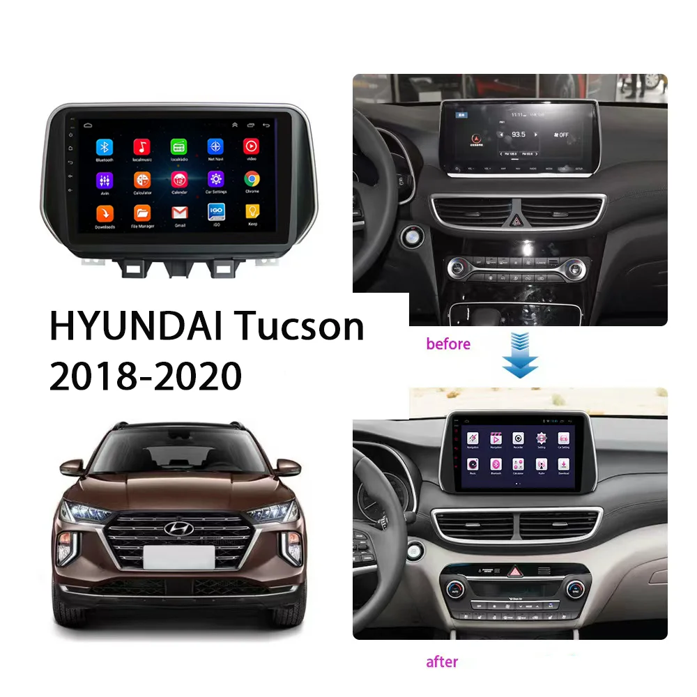 

2 + 16 дюймов 2din android 10 автомобильный DVD-радиоприемник, мультимедийный DVD-видеоплеер, навигация для HYUNDAI Tucson 2018 2019, автомагнитола MP5