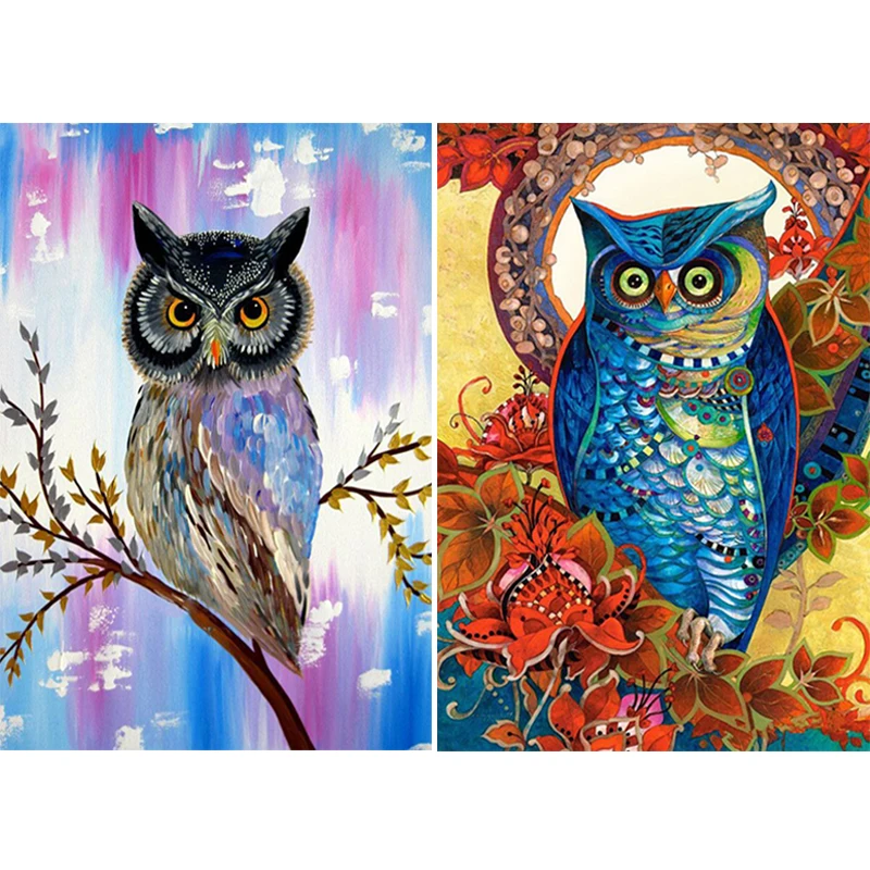 

SenyuArt 5D Diamond Painting Animal Owl Cross Stitch Full Drill Square Embroidery Mosaic Home Decoration Pattern Handmade Gift