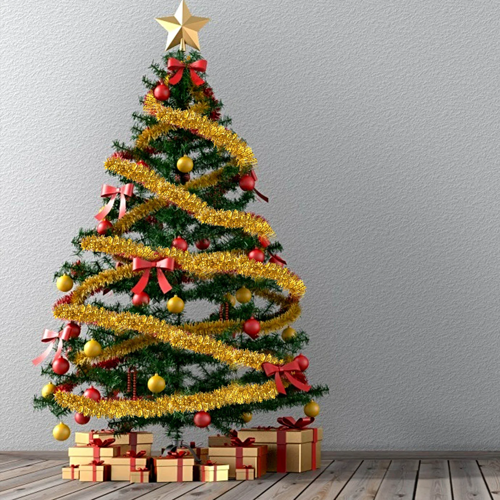 

3colors Christmas Garland Ribbon Bar Tops Garland Christmas Tree Ornaments For Xmas Decoration Party Supplies