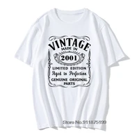 mens made in 2001 t shirt 20th birthday gift unique t shirt mens short sleeve o neck t shirts summer clothes