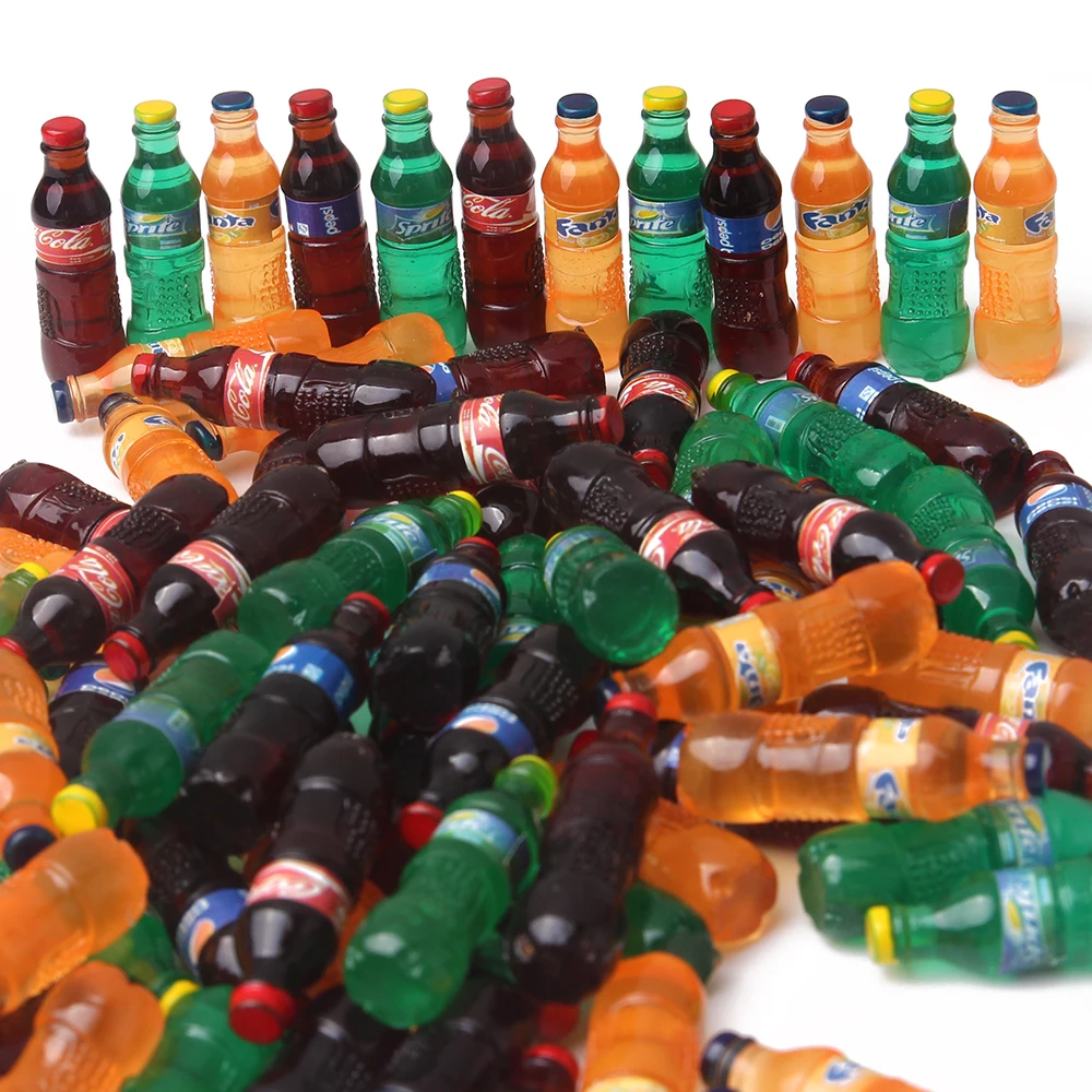 

Dollhouse Miniature10Pcs/Set Plastic Beverage Bottle American Baby Mini Toys Accessories Birthday Gift For Child Q61
