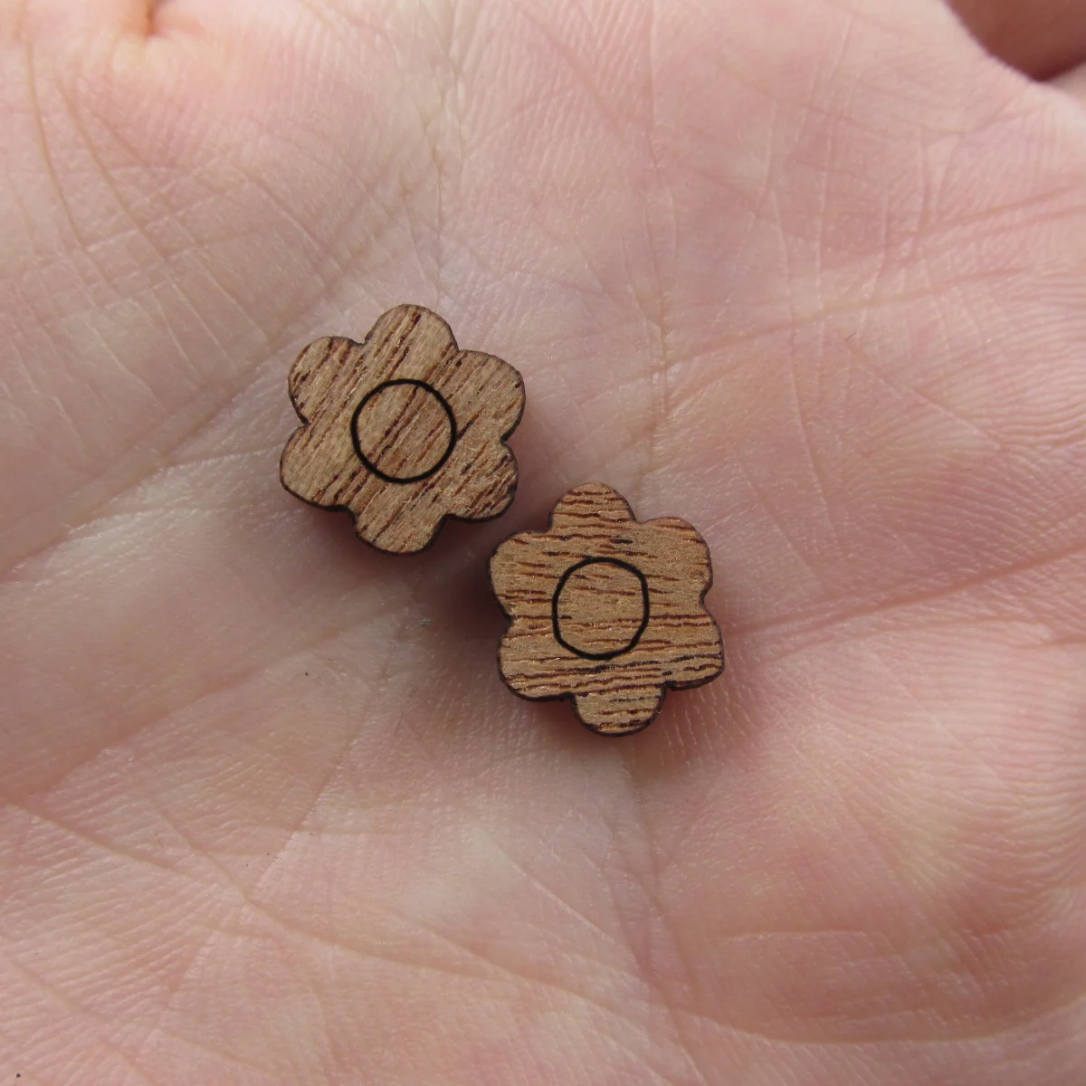 5 пар необработанных пустых растений дерево цветок икона деревянные вырезы формы