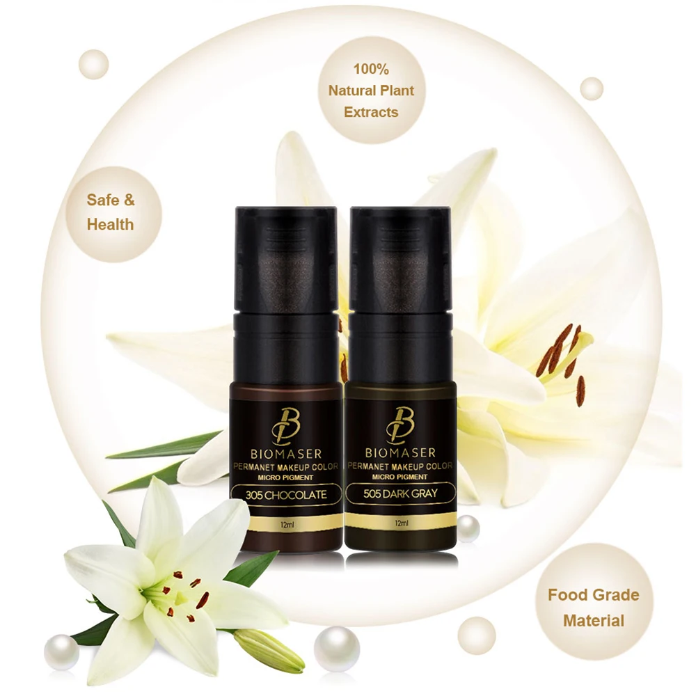 

BIOMASER Permanent Corrector Micro Makeup Pigment Tattoo Ink For Eyebrow Manual Pen Machine Mixed color Art Tattoo Supply