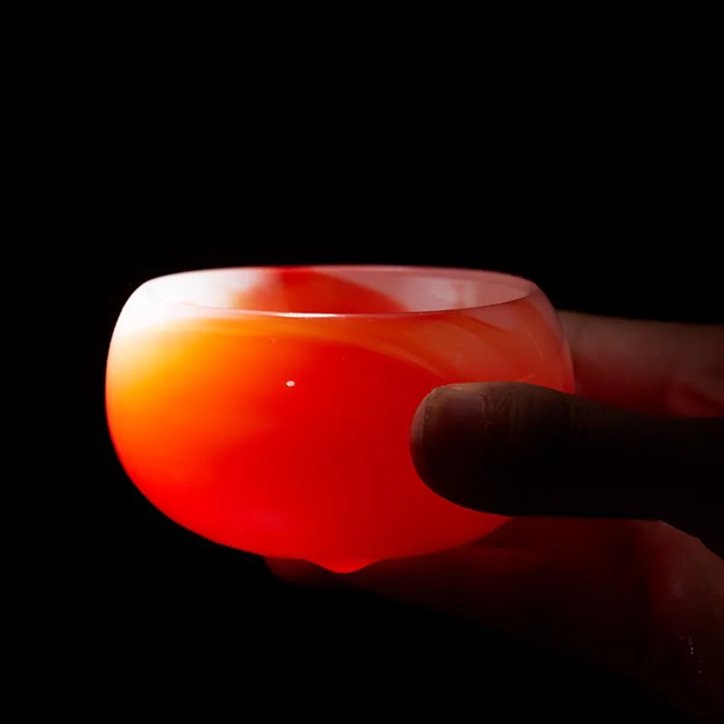 Красный агат узор Jade фарфоровое ремесло Цветной Стекло Чай чашки Керамика чайный