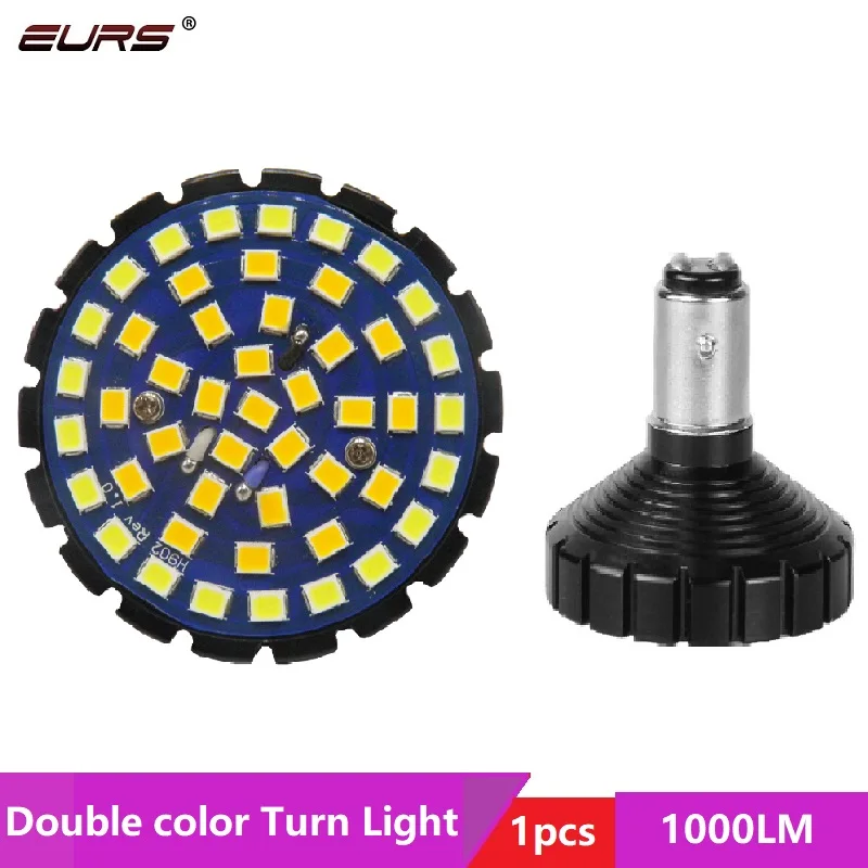

EURS LED Bulbs LED 1156 BA15S 1157 bay15d Car Lights 1000Lm Turn Signal Reverse Brake Light 2835 Chips Auto Lamp for Harley 12V