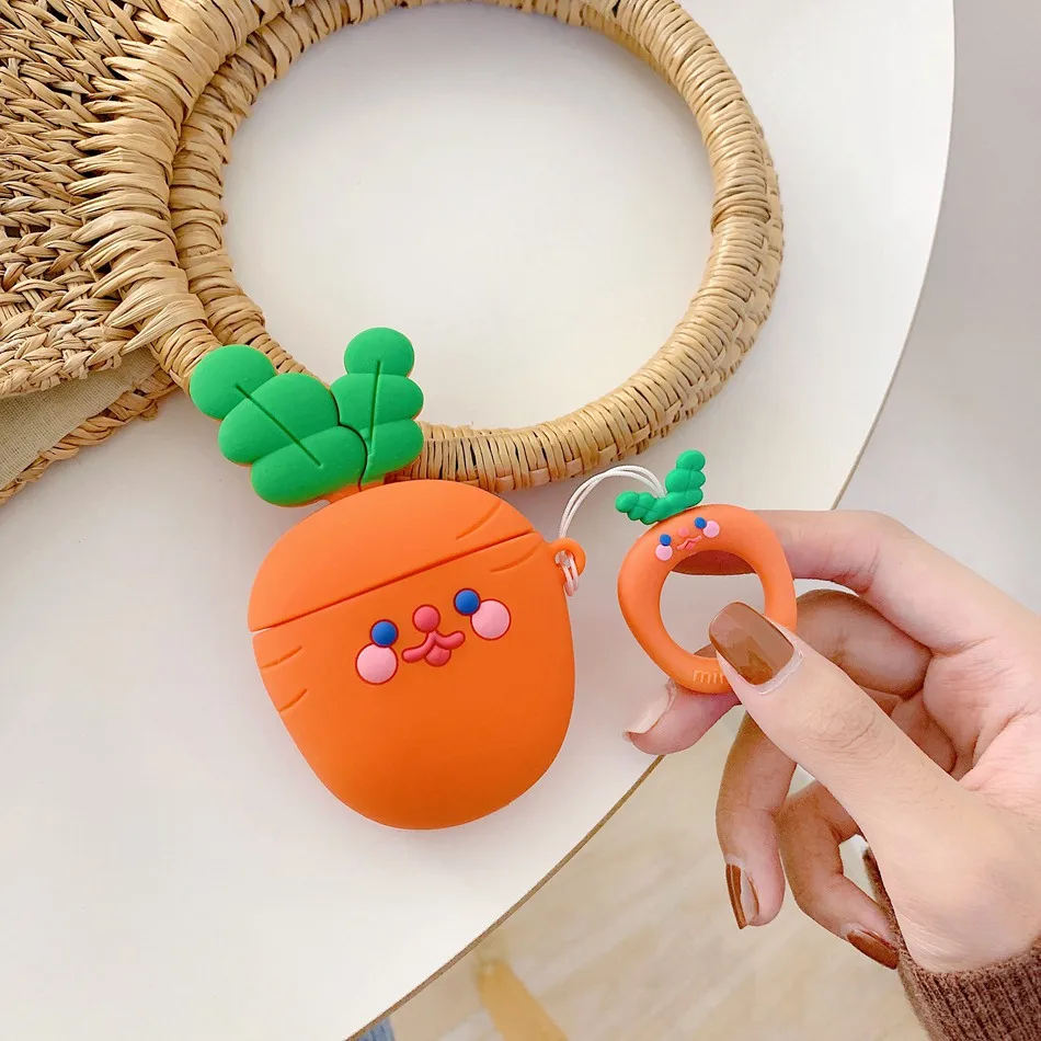 373-D 3D чехол для наушников s для AirPods, силиконовый чехол с милой собачкой из мультфильма, чехол для Apple Air pods 2, забавный чехол для наушников, кольцевой ремешок - Цвет: 373-D