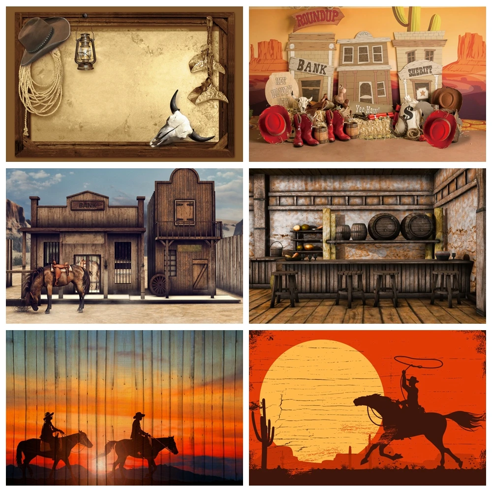 

Yeele Farm Saloon Barn Horse USA West Cowboy Backdrop Vintage Baby Shower Birthday Vinyl Photography Background For Photo Studio
