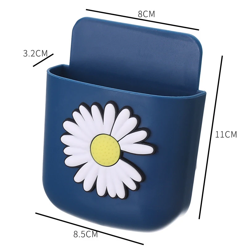 1pcs wall mounted storage box conditioner remote control wall hanging box bedside phone plug holder toiletries organizer case free global shipping