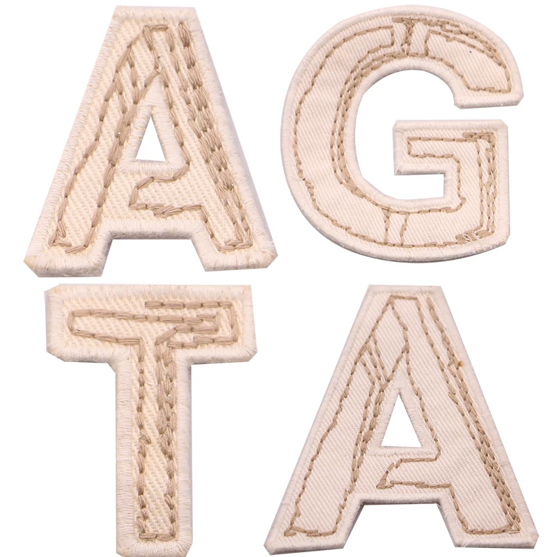 Мультфильм декоративная заплатка английские буквы алфавита значок вышитой