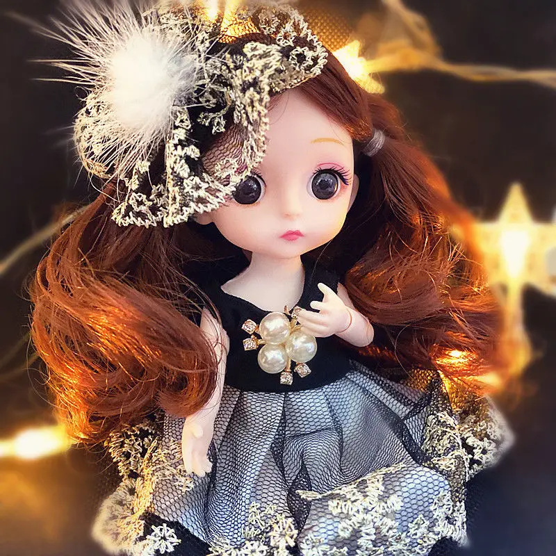 

Мин. 16 см шарнирная кукла красивые платья принцессы костюм с париком очаровательные игрушки для девочек 1/3 куклы подарок на день рождения