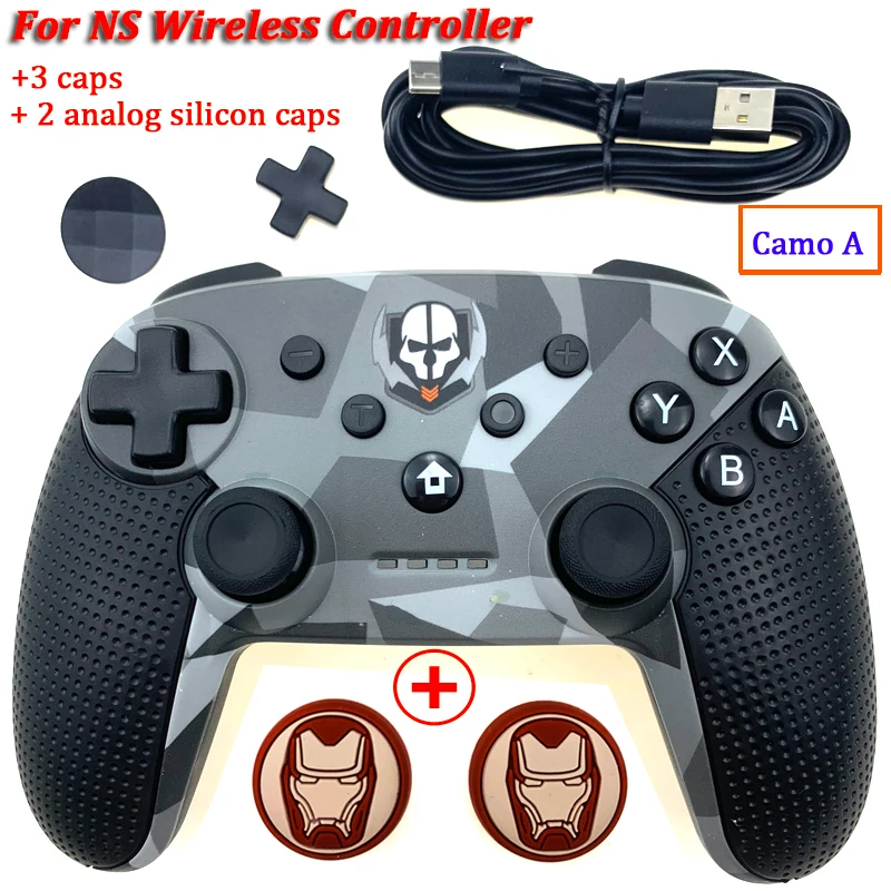 Camo A Беспроводной игровой контроллер, джойстик для Nintendo Switch Console, Bluetooth Gamepad Pro Joypad для Android/PC, аксессуары, контроллер - Цвет: Camo A
