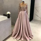 Женское вечернее платье с блестками, роскошное ТРАПЕЦИЕВИДНОЕ ПЛАТЬЕ С Длинным Рукавом, платье для выпускного вечера, 2022