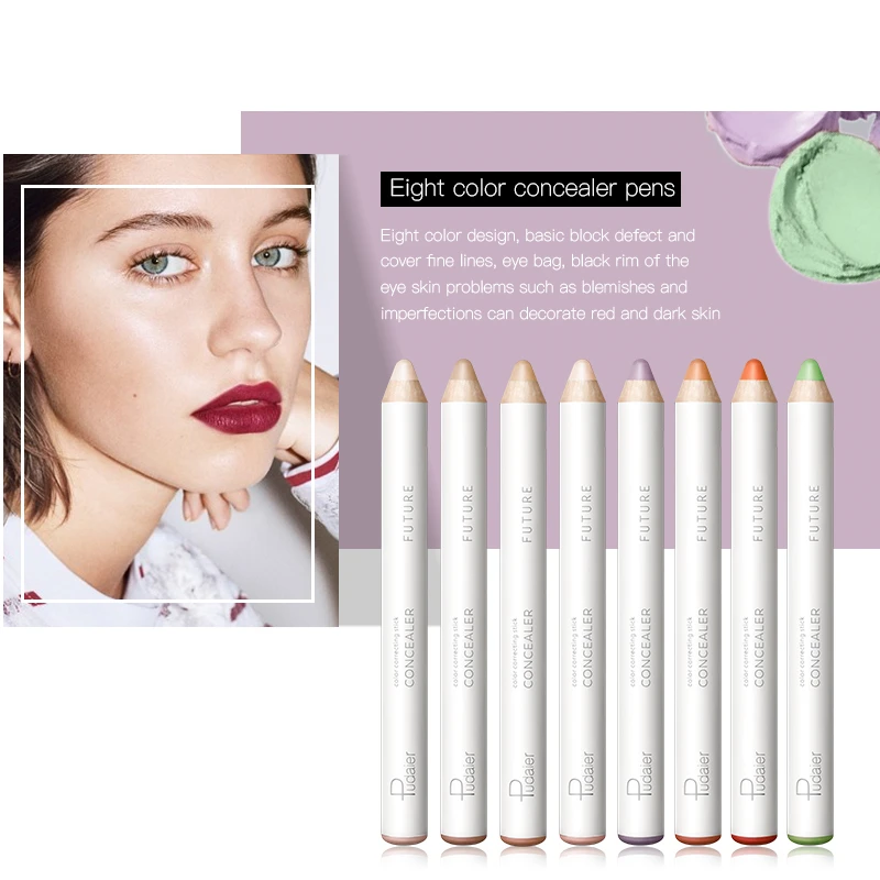 Pudaier Color Correcting Concealer Stick Face Lip Foundation Makeup Full Cover Pen Long Lasting Dark Eye Circle Hide |