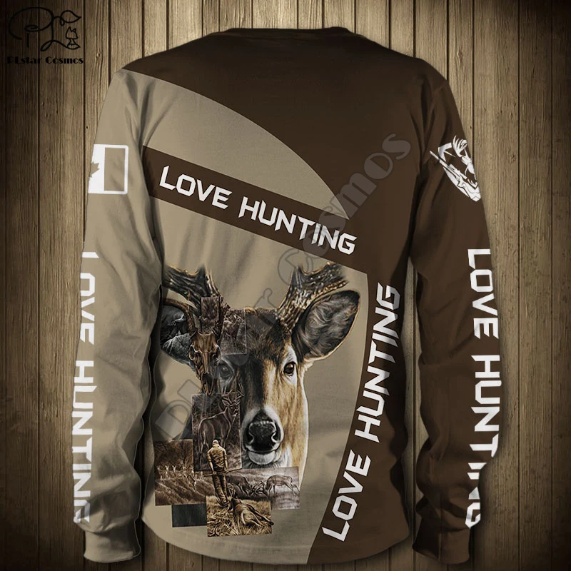 Мужские и женские толстовки с 3d принтом охотничьего оленя Новые Модные свитшоты