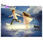 Алмазная живопись для творчества с мальчиком и девочкой, Мультяшные полные бусины, мозаика, вышивка для детей, сделай сам, украшение для дома, подарок 4Y1559